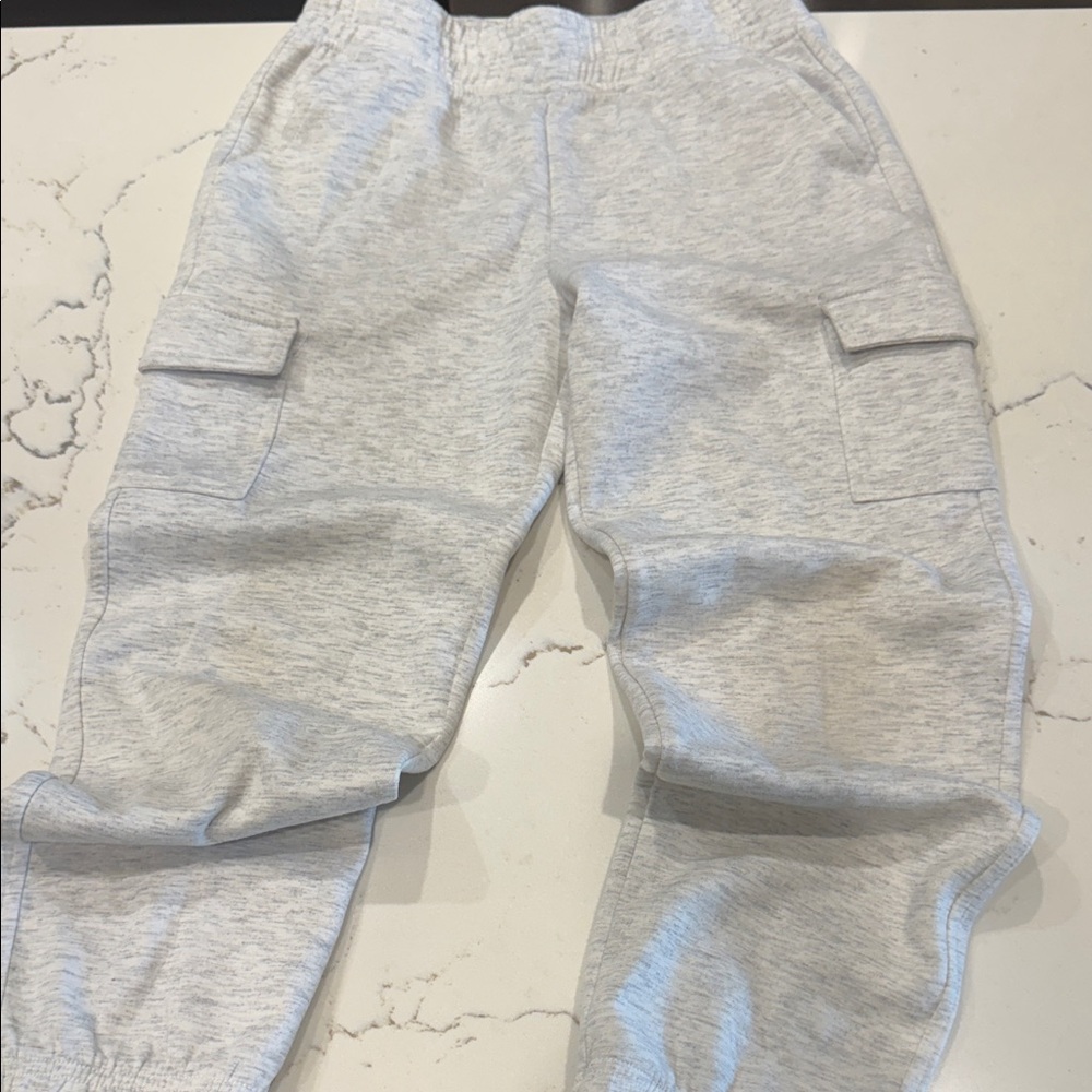 90 Degree By Reflex Light Gray Girls Joggers